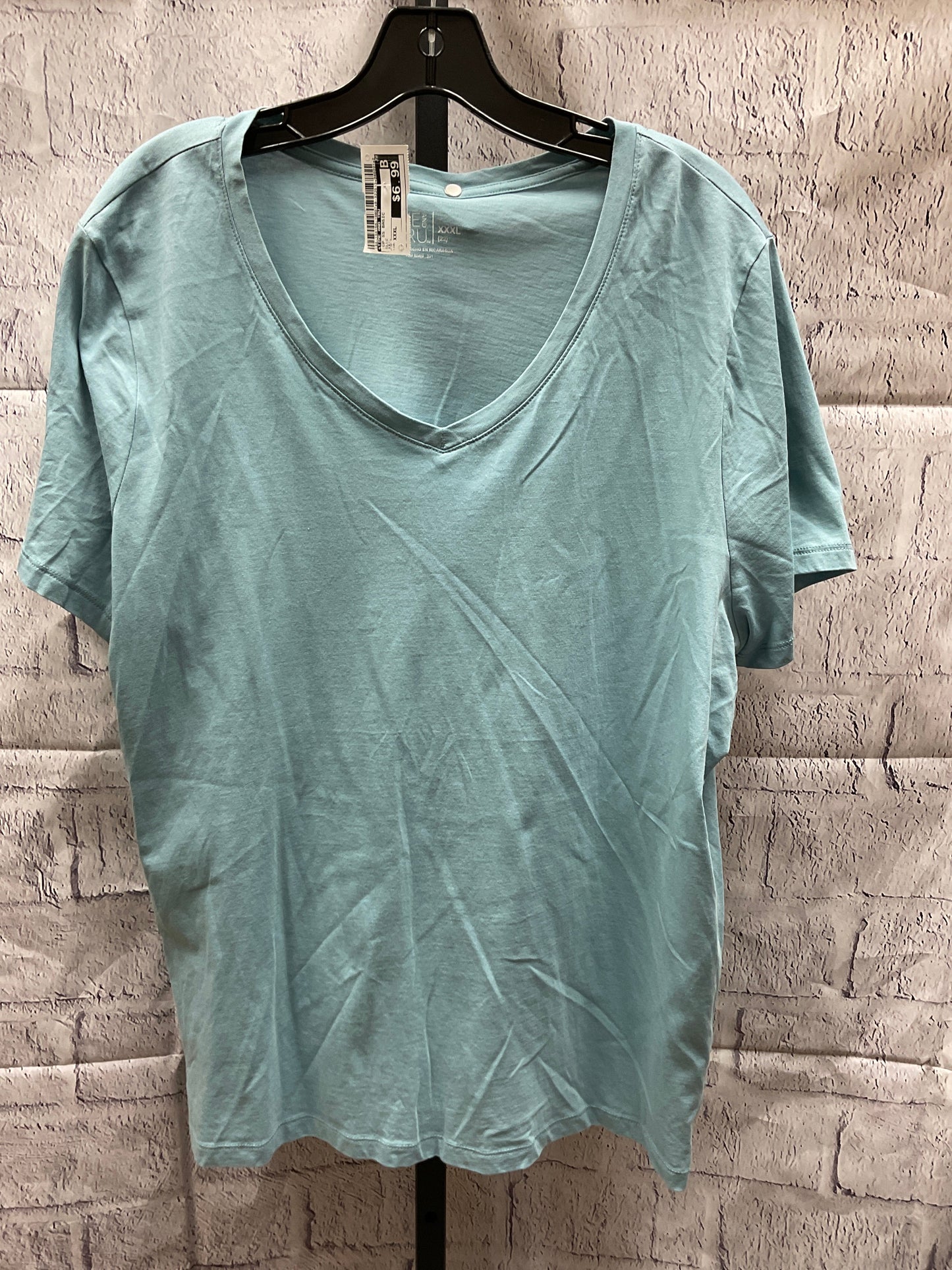 Top Short Sleeve Basic By Time And Tru  Size: Xxxl