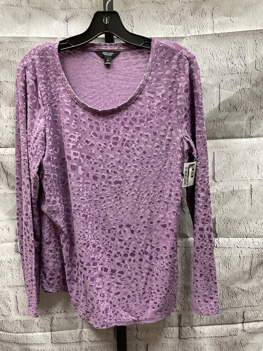 Top Long Sleeve By Simply Vera  Size: M