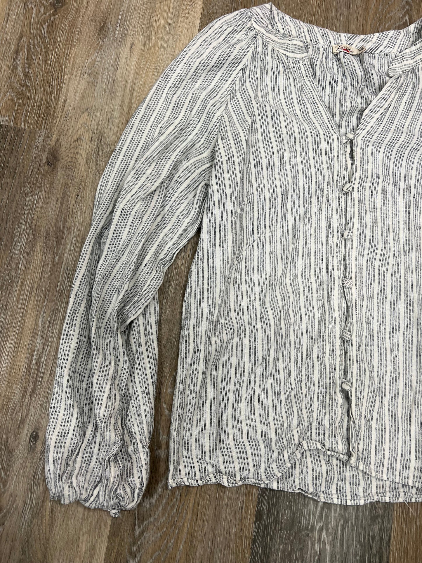 Blouse Long Sleeve By Faherty  Size: S