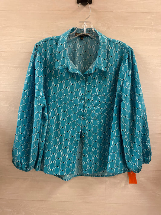 Blouse Long Sleeve By Adrienne Vittadini  Size: Xl