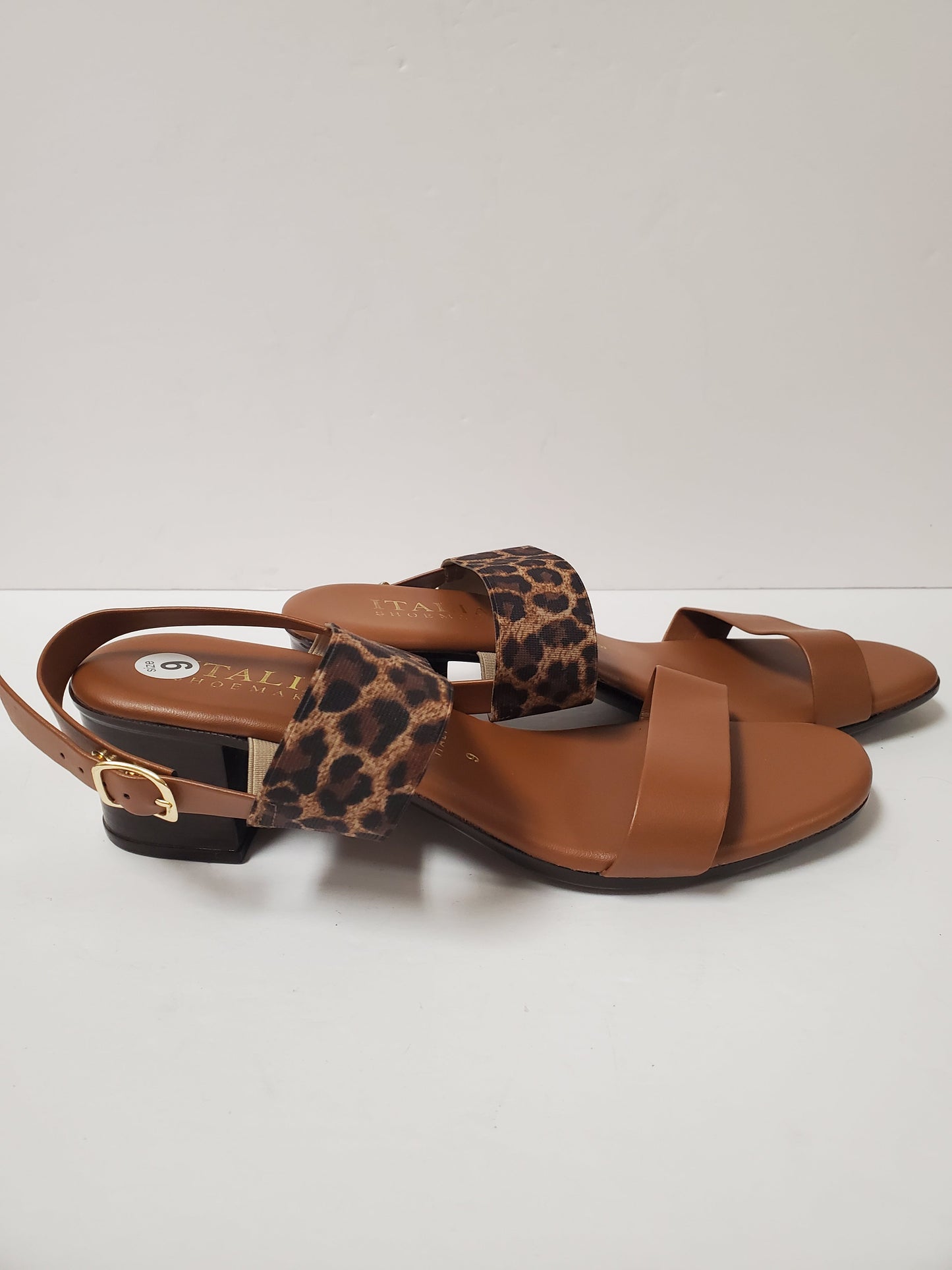 Sandals Heels Block By Italian Shoemakers  Size: 9