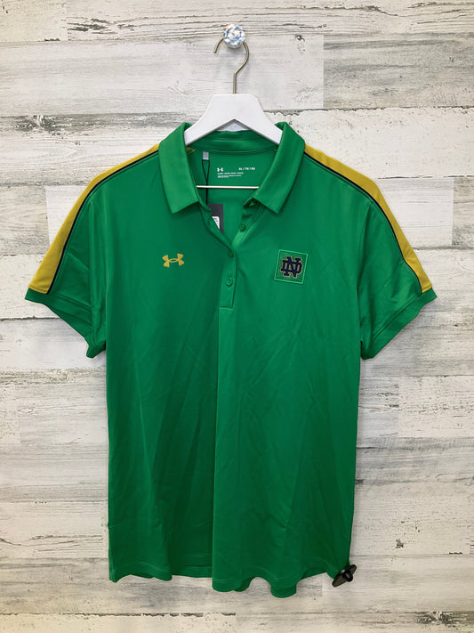 Notre Dame Athletic Top Short Sleeve By Under Armour  Size: Xl
