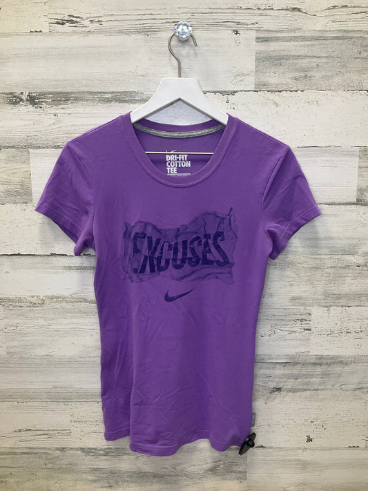 Athletic Top Short Sleeve By Nike Apparel  Size: S