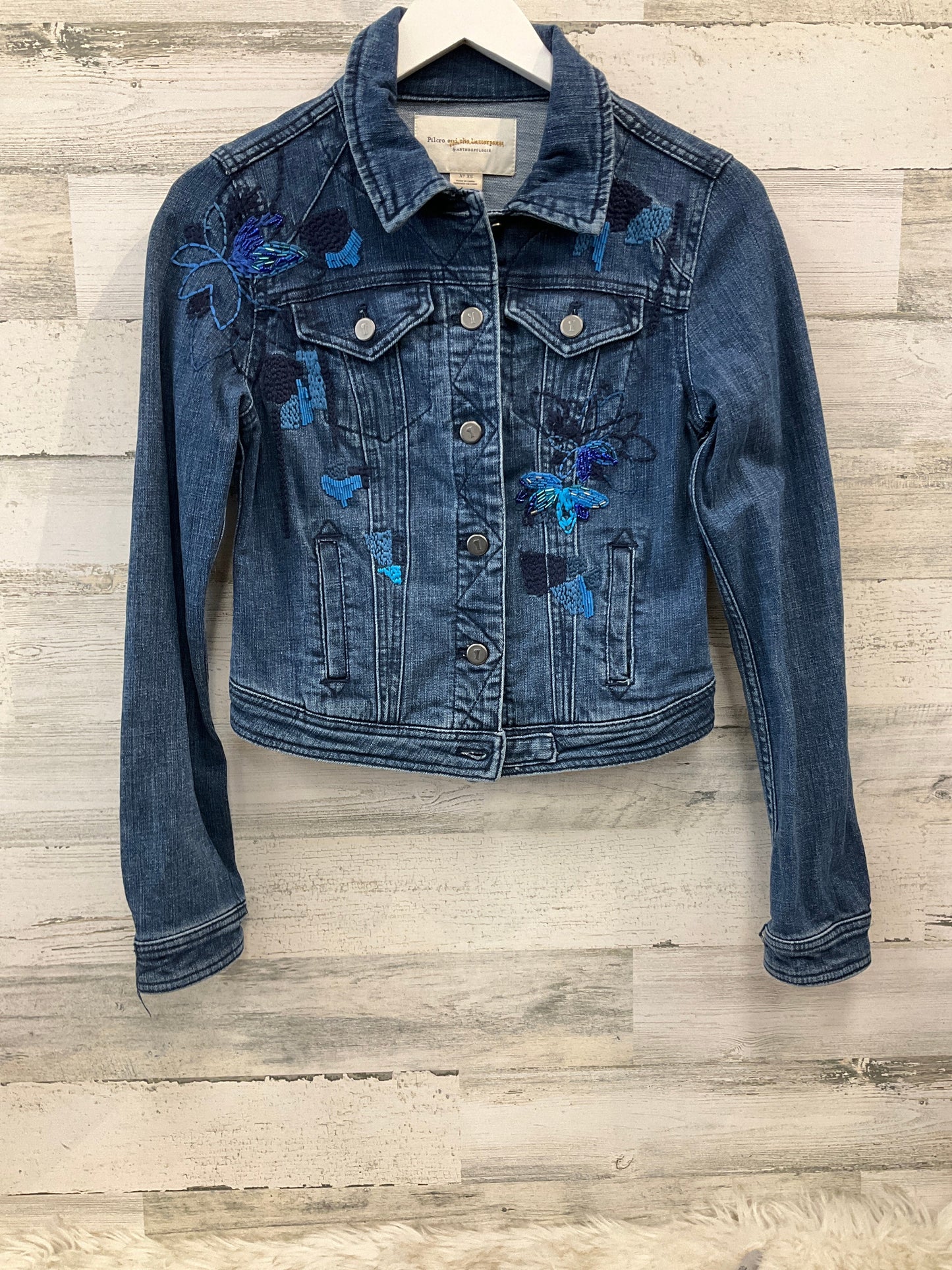 Jacket Denim By Anthropologie  Size: Xs