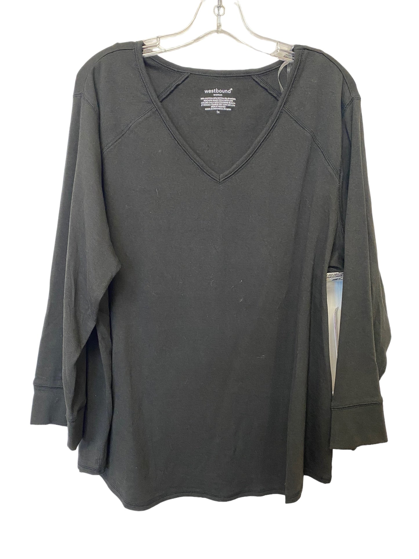 Top Long Sleeve Basic By West Bound  Size: 1x