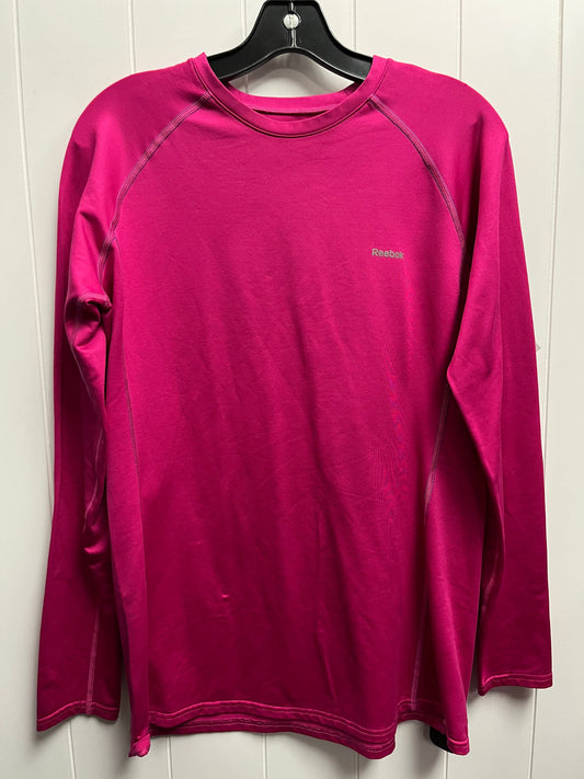 Athletic Top Long Sleeve Collar By Reebok  Size: Xl