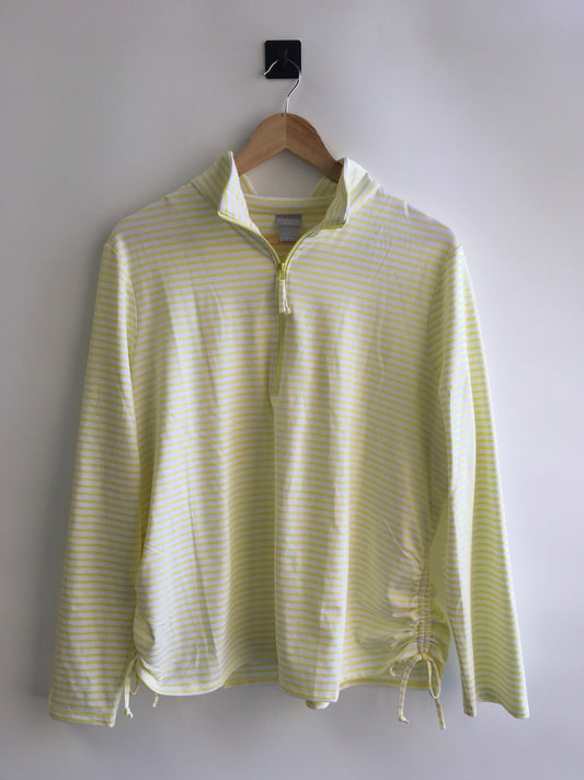 Athletic Top Long Sleeve Collar By Chicos  Size: Xl