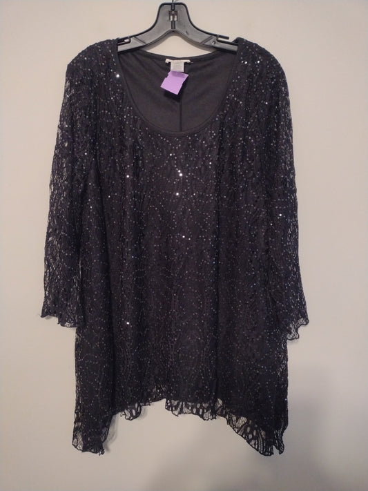 Top Long Sleeve By Brittany Black  Size: 2x
