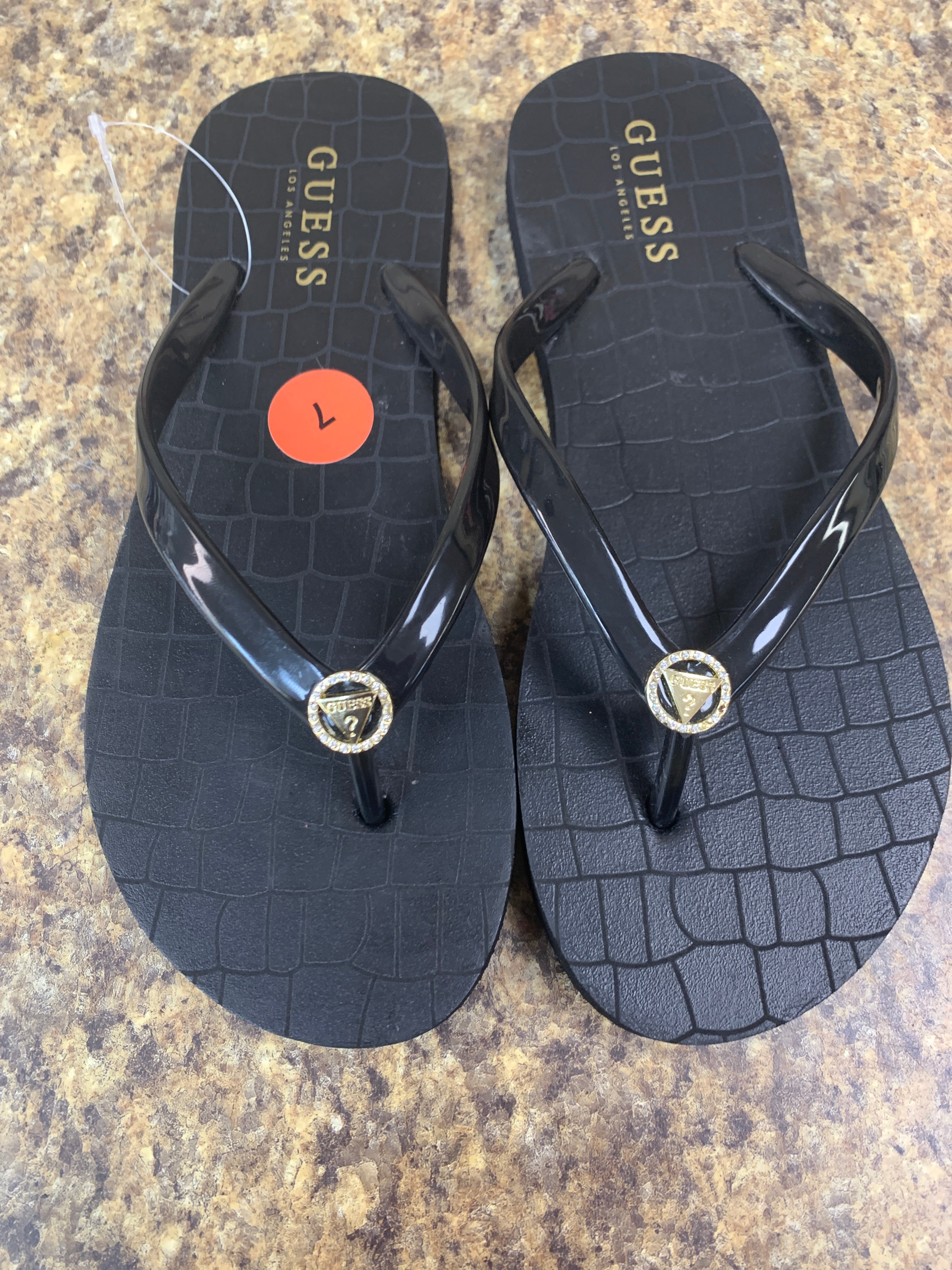 Guess Black N Gold Sandals for Sale in Las Vegas, NV - OfferUp