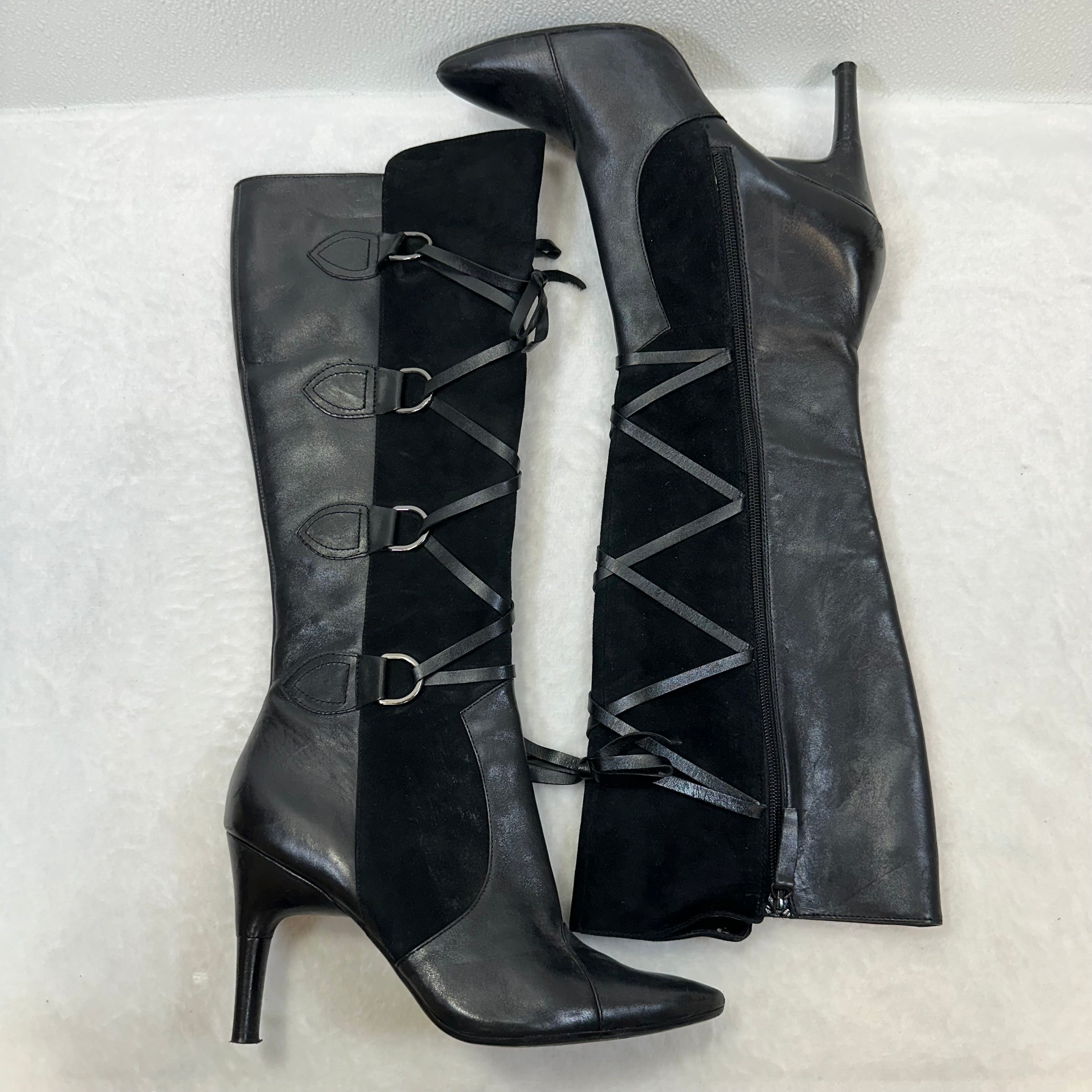 Via spiga cheap black leather boots