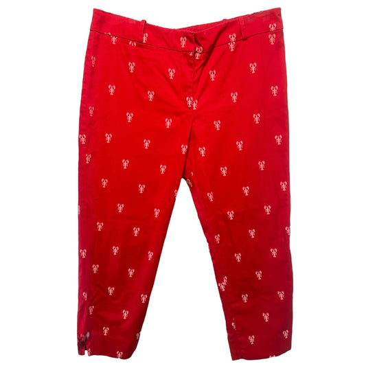 Lobster Embroidered Pants Cropped By Talbots  Size: 12petite