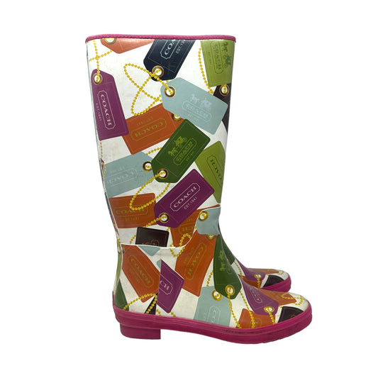 Pammie Hangtag Rain Boots  By Coach  Size: 8