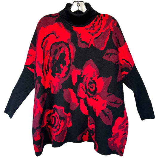 Roses Jacquard Pullover Sweater By Chicos  Size: M