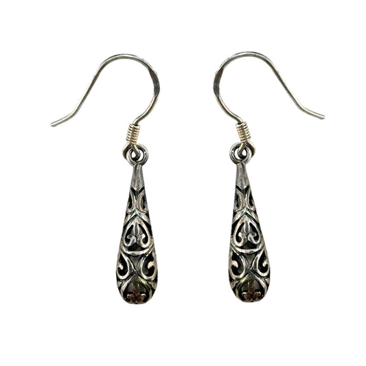 Sterling Silver Scroll Drop Earrings Other By Unknown Brand