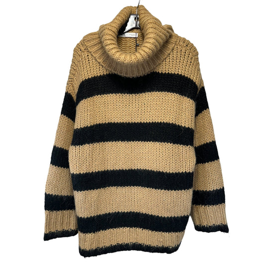 Wool & Alpaca Blend Striped Turtleneck Sweater By Zara  Size: M