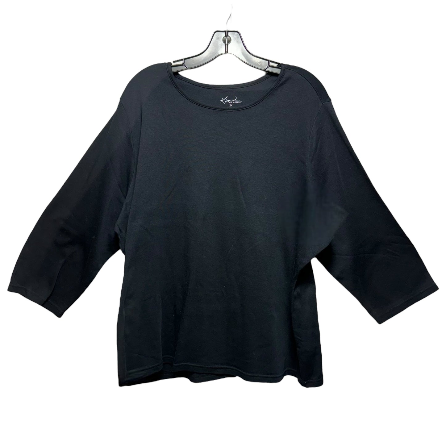 Top 3/4 Sleeve Basic By Kim Rogers  Size: 2x
