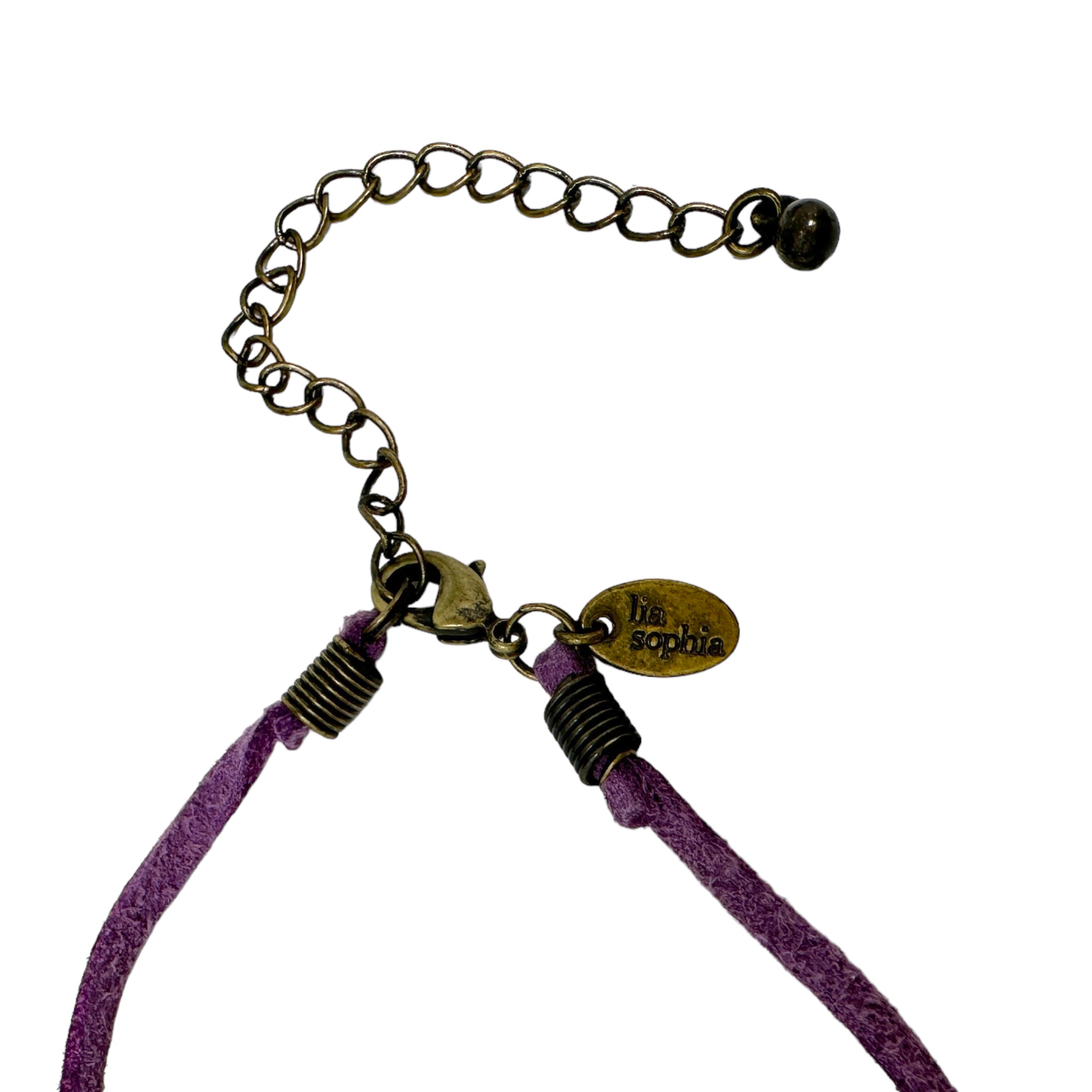 LIA SOPHIA Retired Pastel Glass Silvertone Rolo Chain Tassel Necklace 15 in  + 3 | eBay