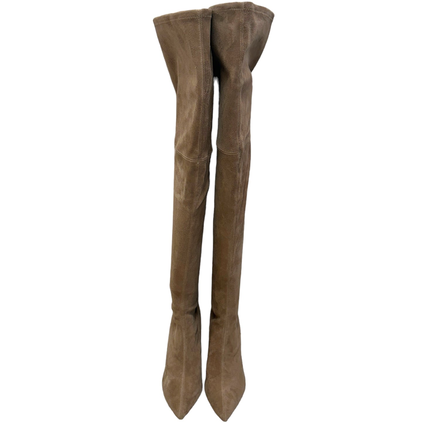 Shea Suede Thigh High Boots -Taupe By Coach  Size: 9