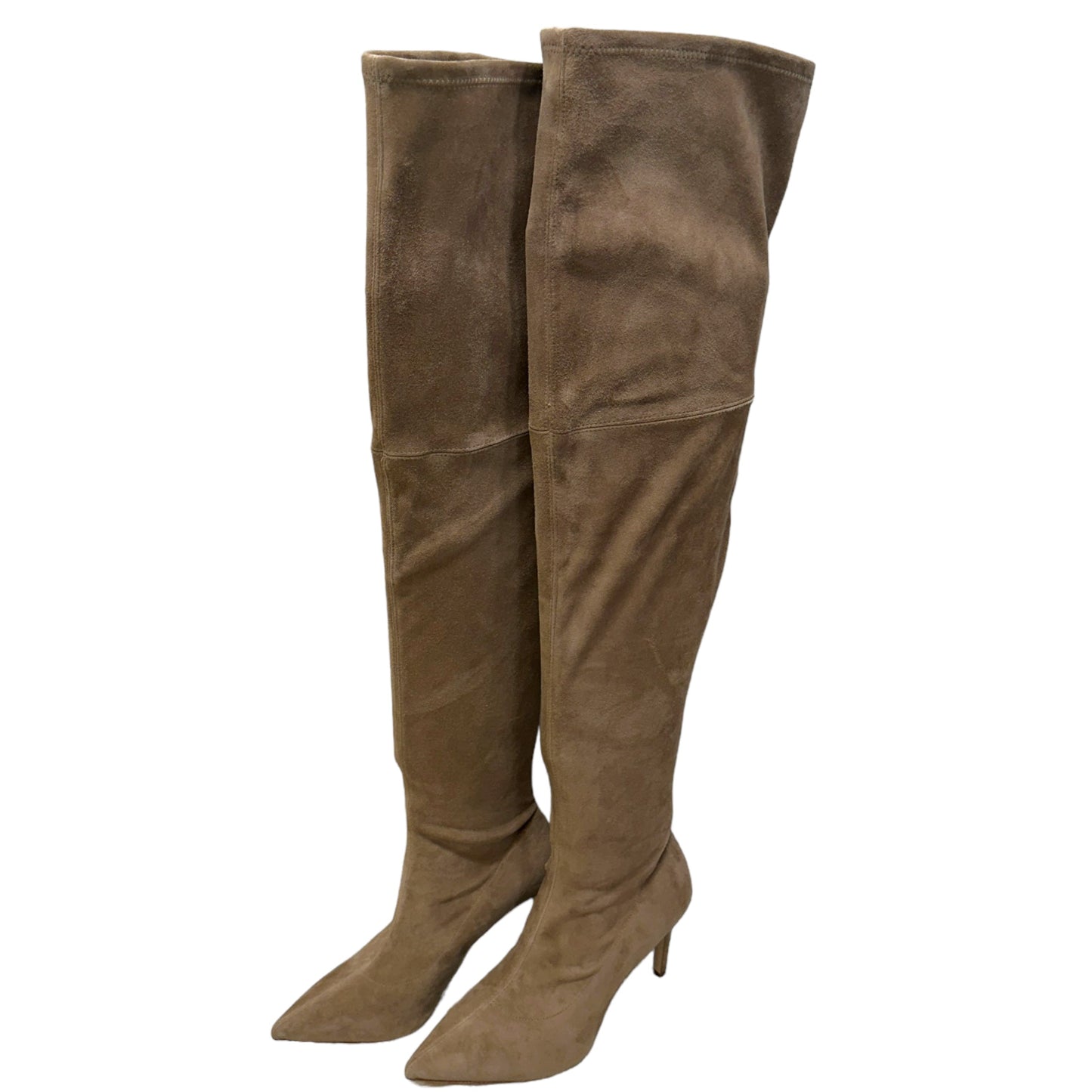 Shea Suede Thigh High Boots -Taupe By Coach  Size: 9