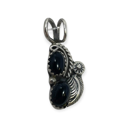 Sterling And Onyx Pendent