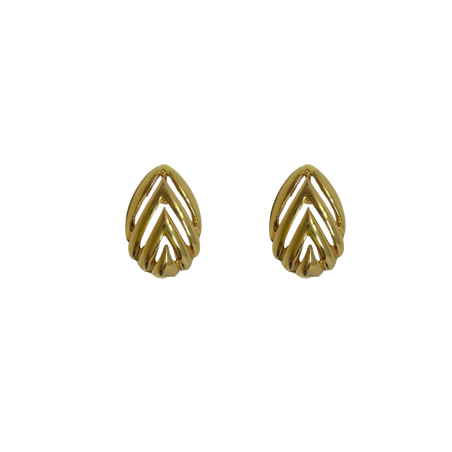 Gold Tone Earrings Stud By Unknown Brand