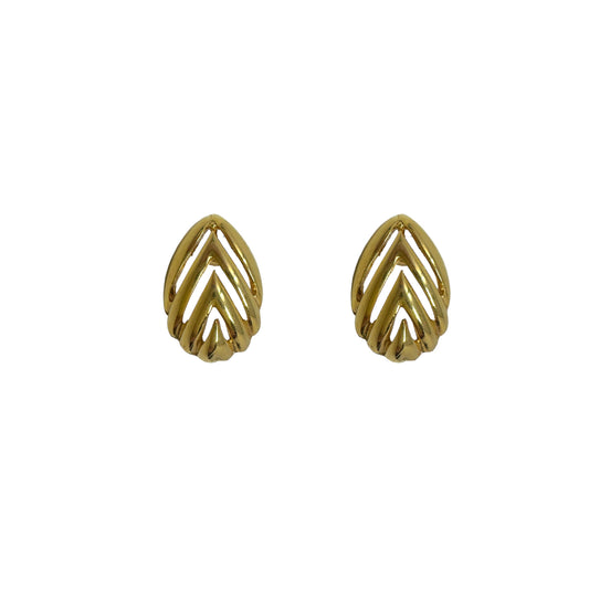 Gold Tone Earrings Stud By Unknown Brand