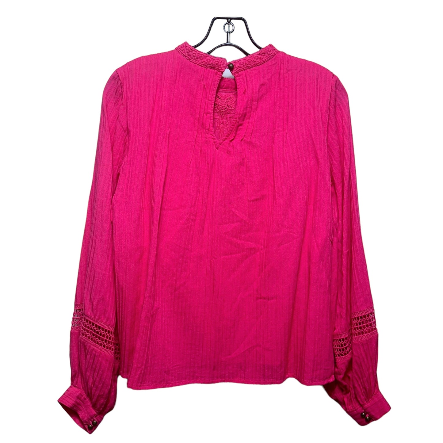 Harmony Lace  Blouse - Bright Pink By Anthropologie  Size: S