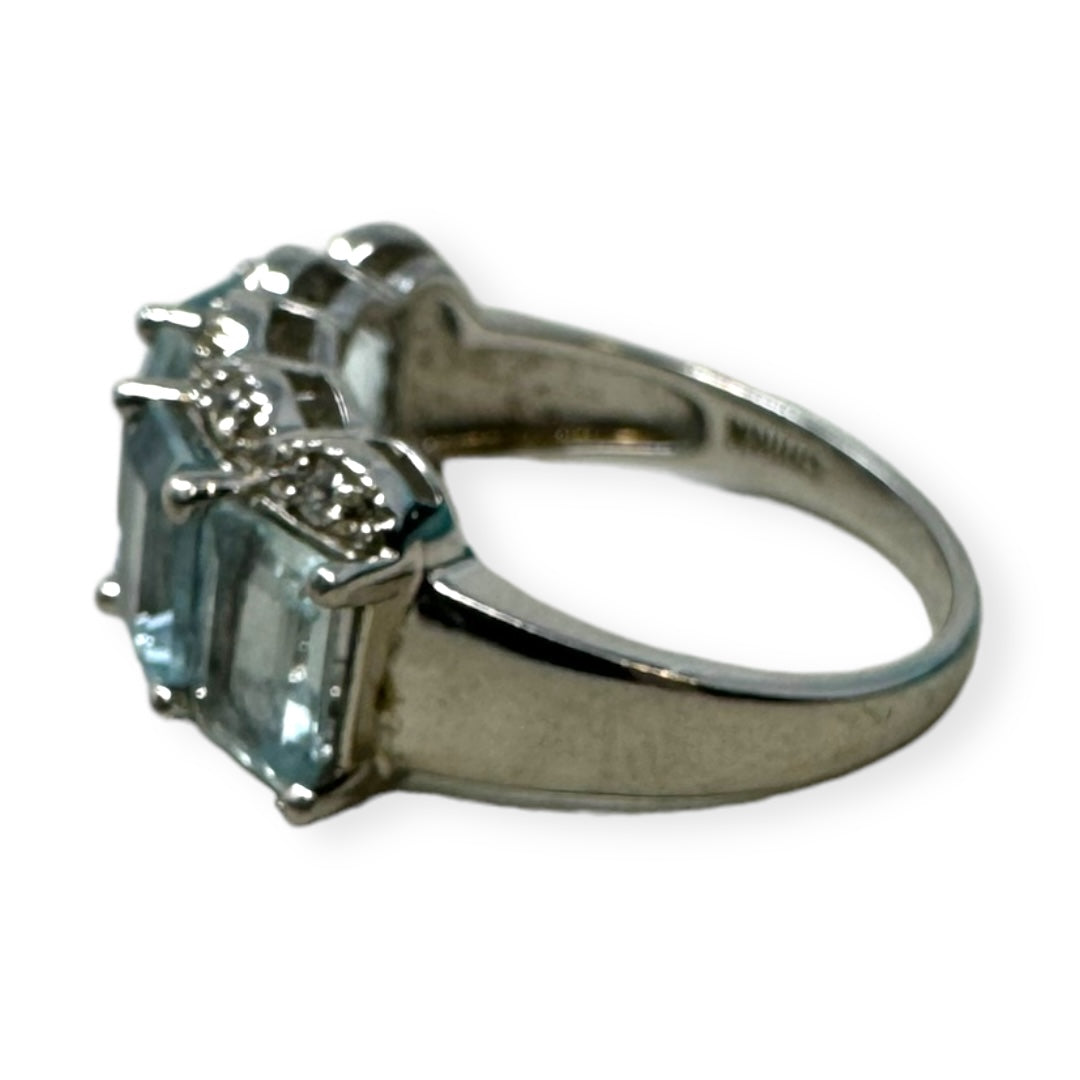 Blue Topaz Ring Sterling Silver By Unknown Brand  Size: 9