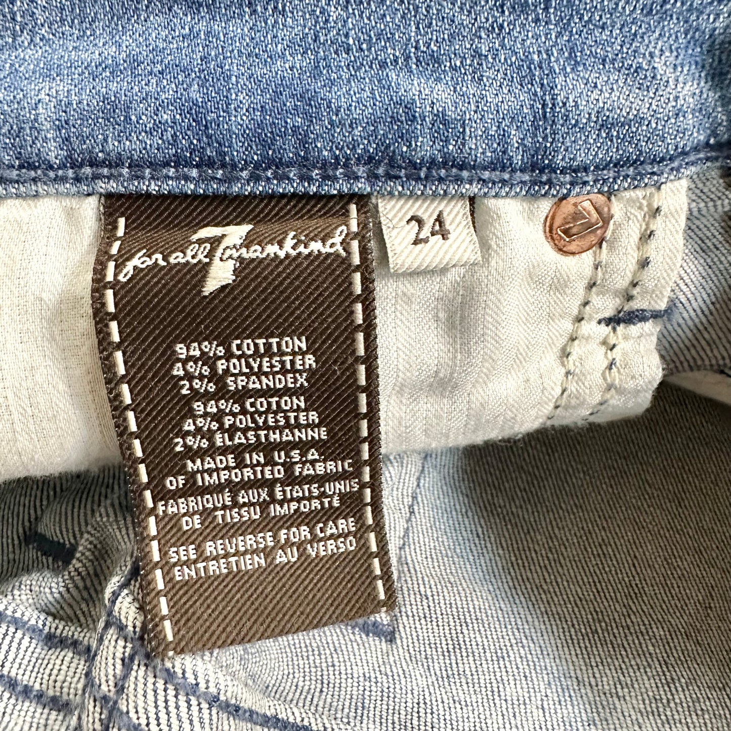 Jeans Designer By Seven For All Mankind  Size: 0