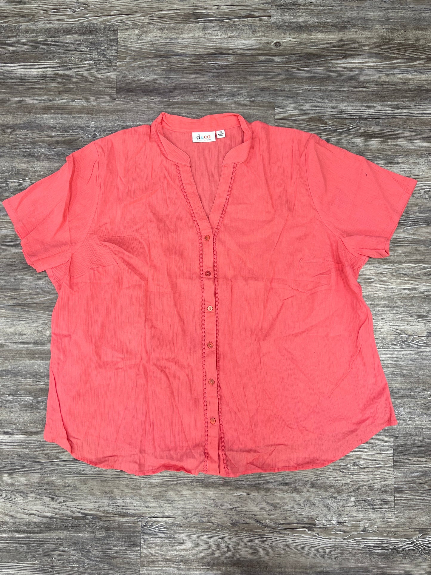 Top Short Sleeve By Denim And Co Size: 3x