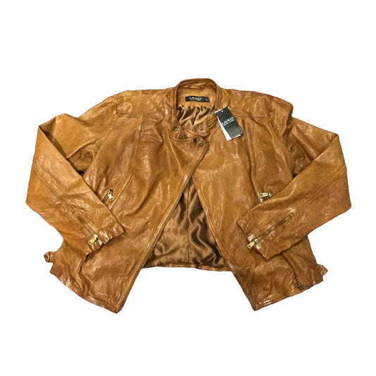 Jacket Leather By Ralph Lauren Black Label  Size: L