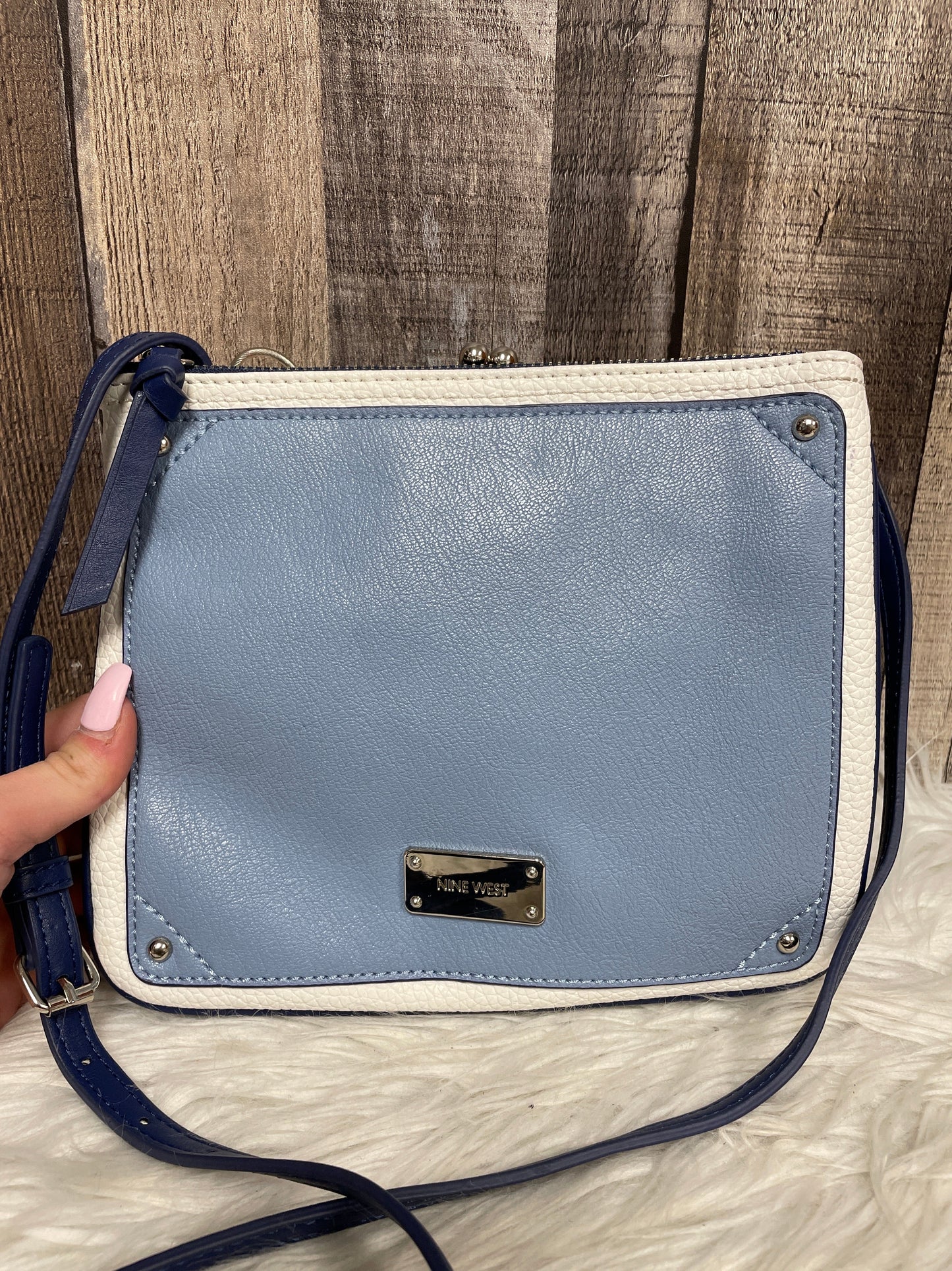Crossbody Leather By Nine West  Size: Small