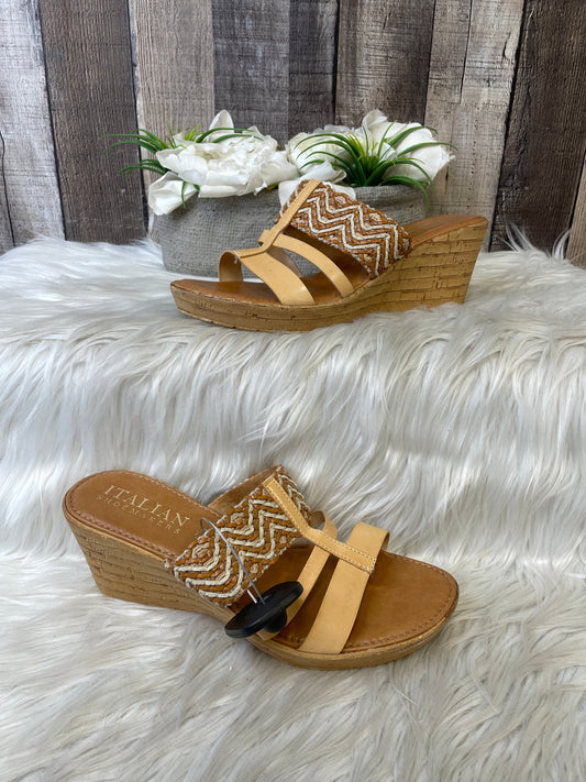 Sandals Heels Wedge By Italian Shoemakers  Size: 8