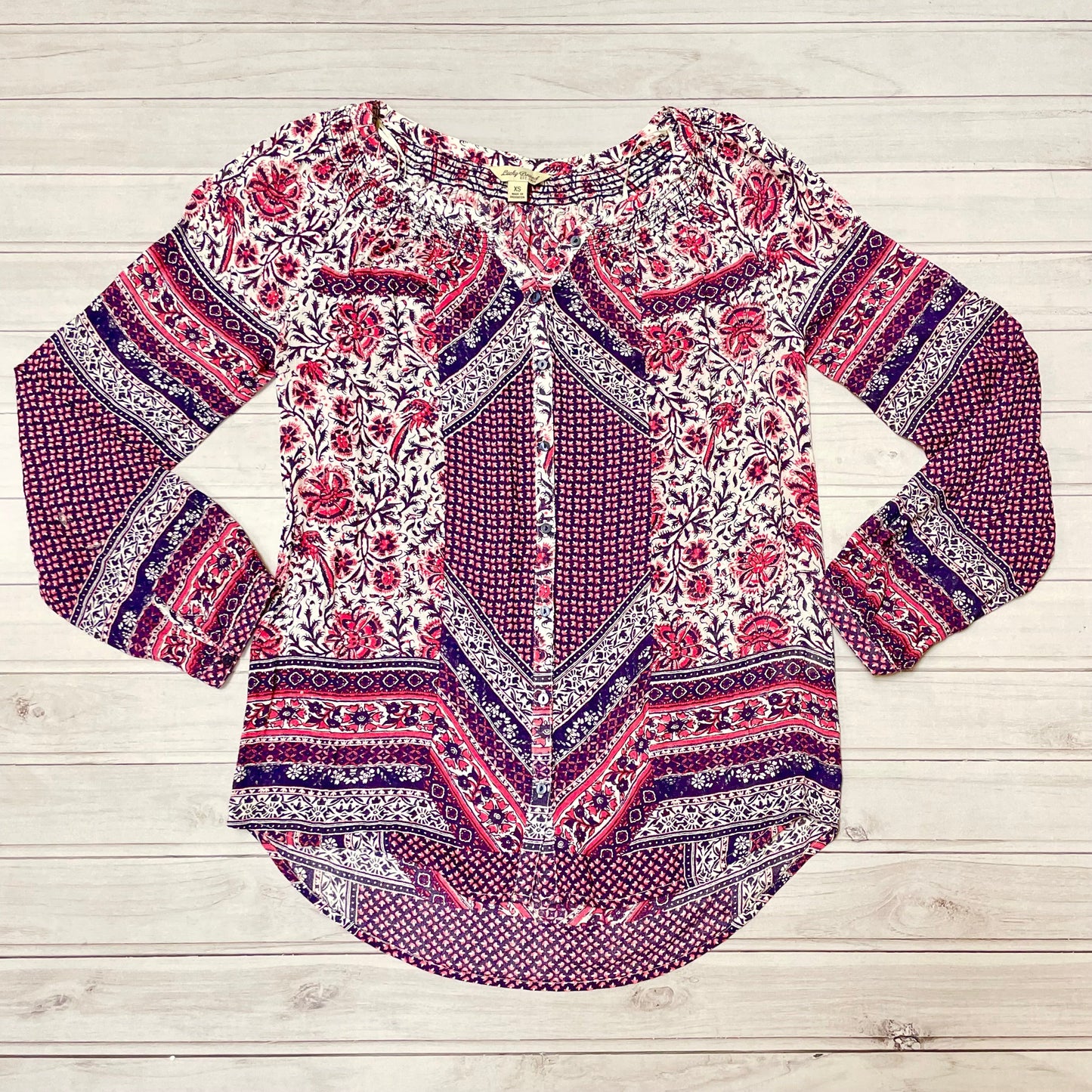 Blouse Long Sleeve By Lucky Brand  Size: XS