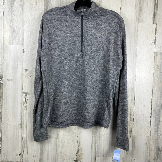 Athletic Top Long Sleeve Collar By Nike Apparel  Size: M