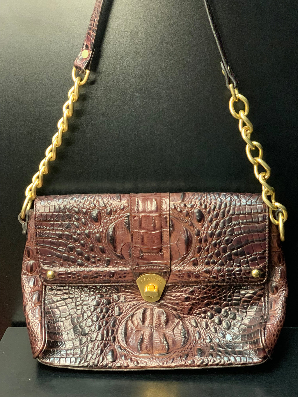 Pre-owned Brahmin Leather Purse In Brown