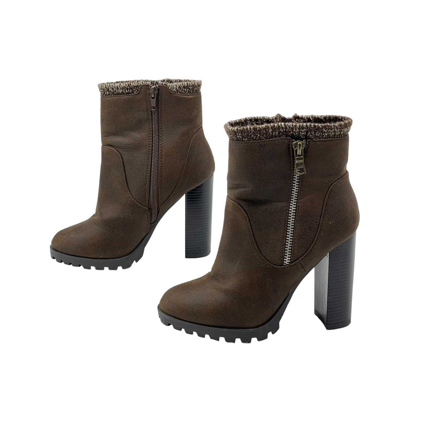 Boots Ankle Heels By Just Fab  Size: 5.5