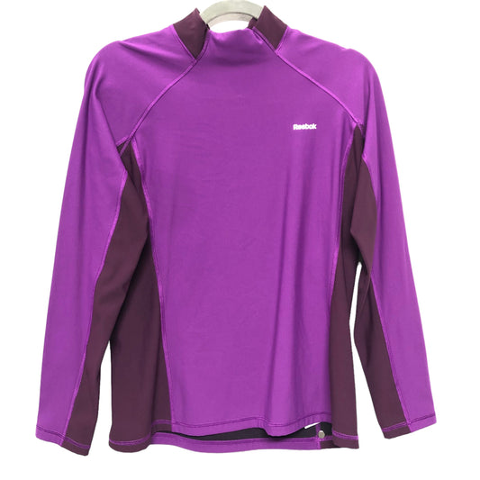 Athletic Top Long Sleeve Collar By Reebok  Size: L