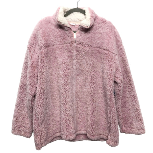 Top Long Sleeve Fleece Pullover By Peach Love Cream California  Size: L