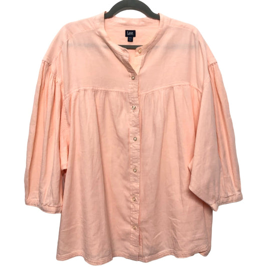 Blouse 3/4 Sleeve By Lee  Size: 3x
