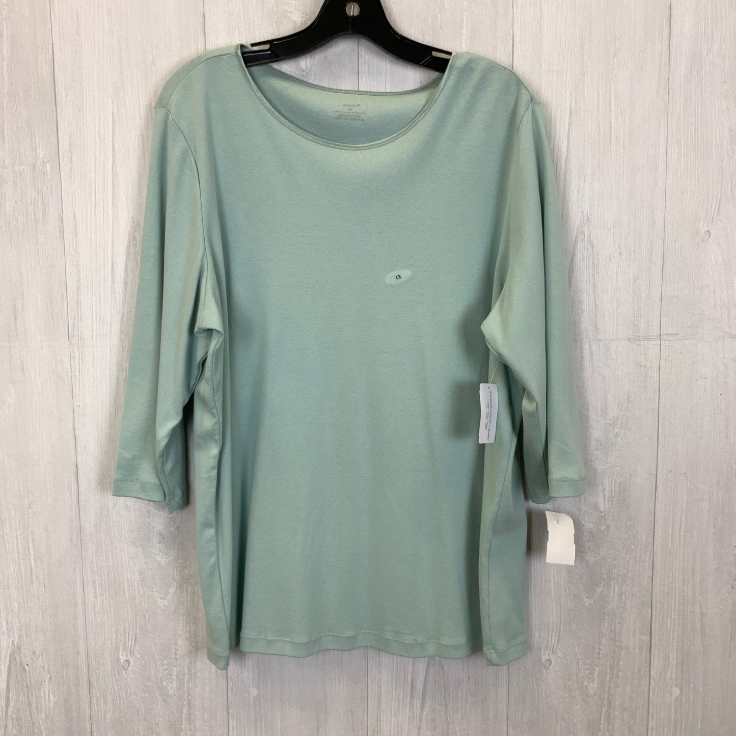 Top 3/4 Sleeve Basic By Christopher And Banks  Size: 1x