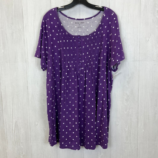Top Short Sleeve Basic By Woman Within  Size: 1X