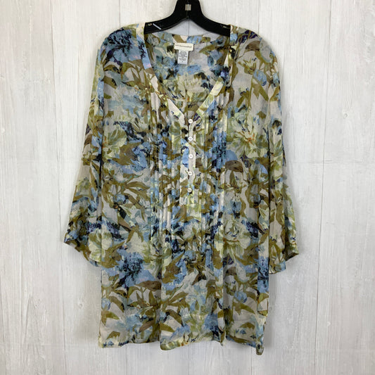 Blouse 3/4 Sleeve By Soft Surroundings  Size: 1x