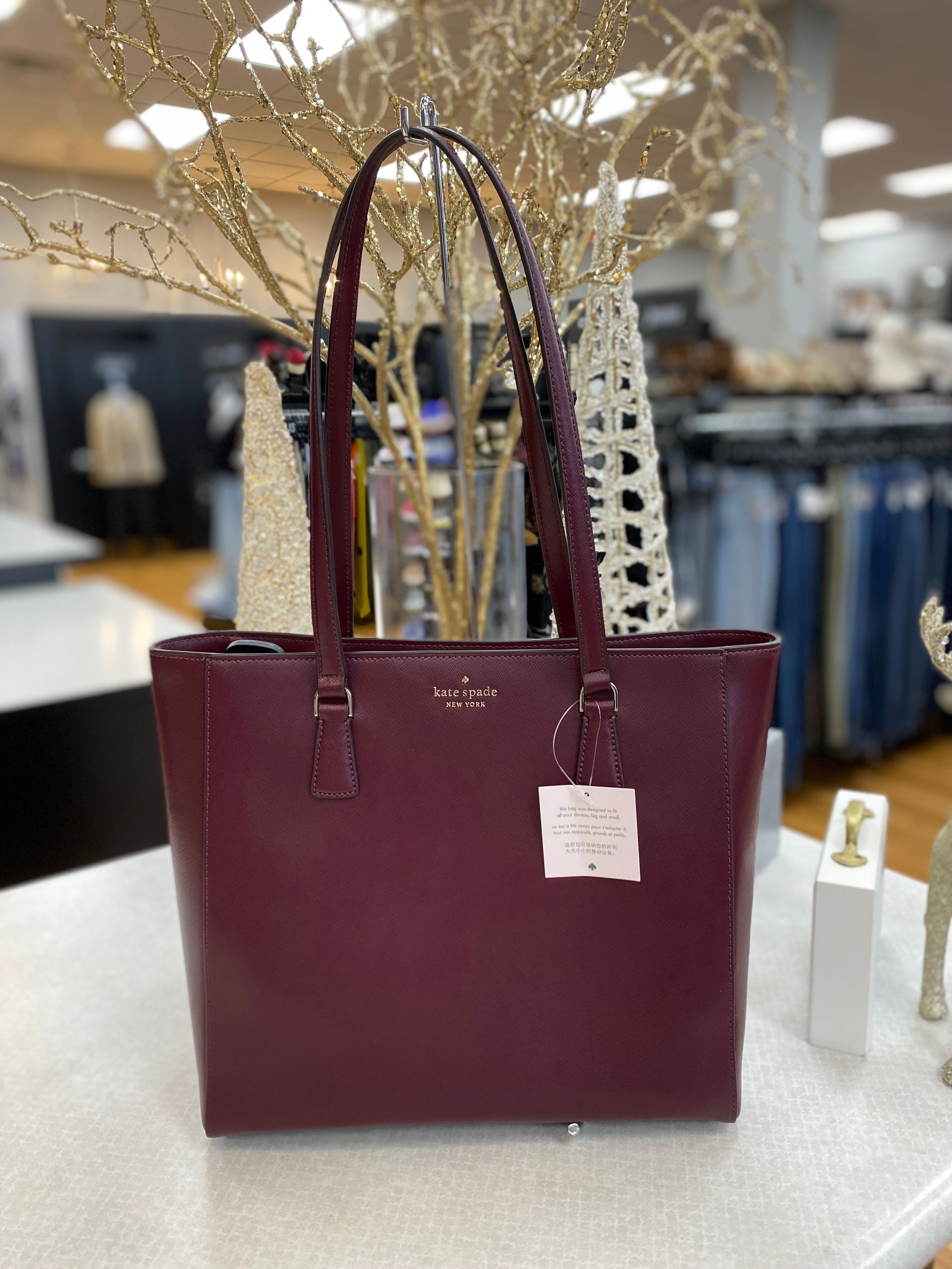 KATE SPADE #41393 Maroon Leather Shoulder Bag with Strap – ALL YOUR BLISS