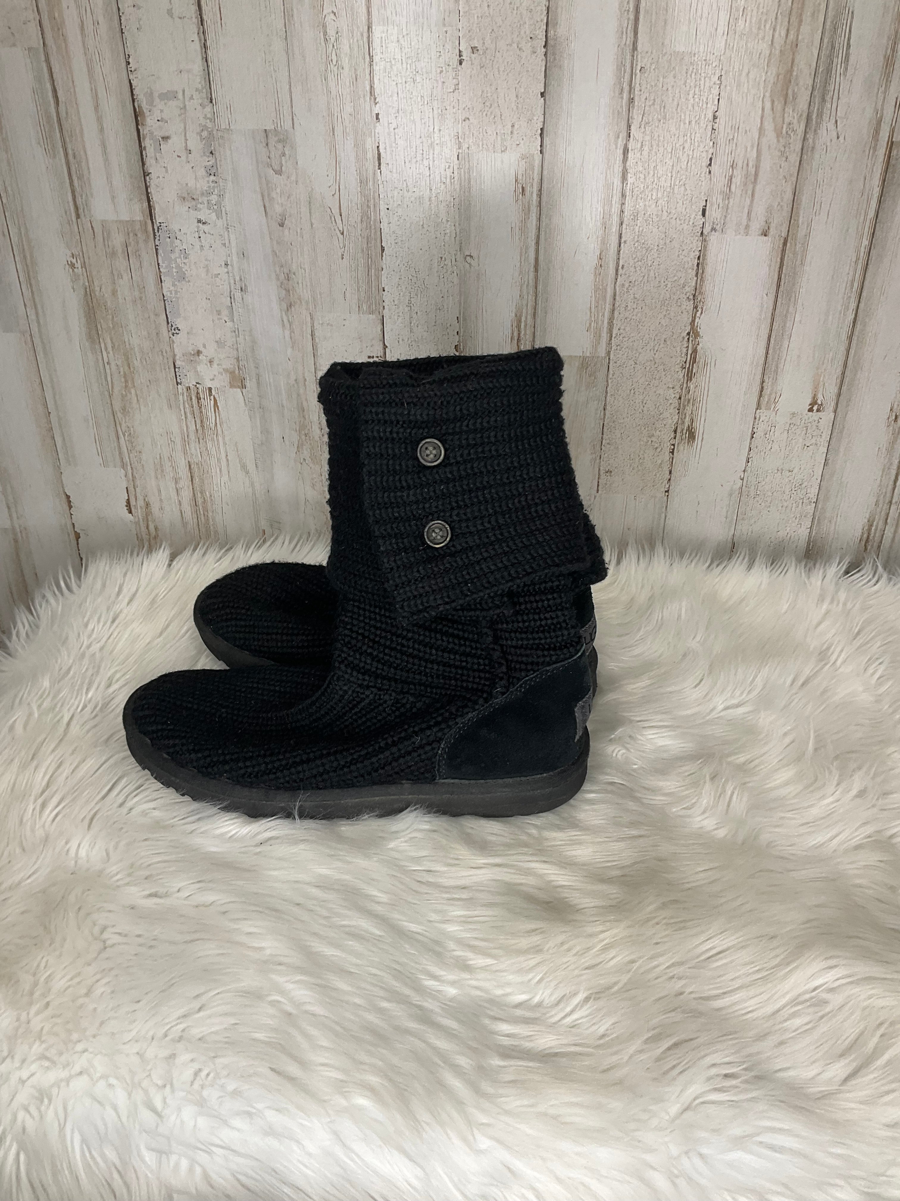 Ugg purl cardy knit boot outlet black