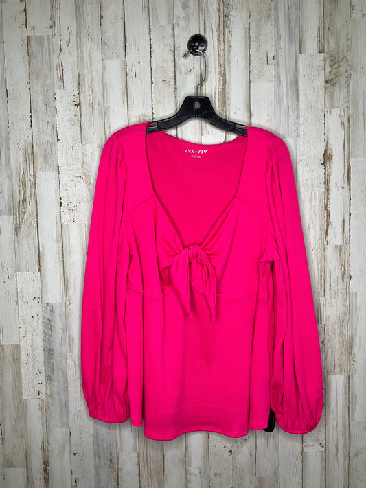 Top Long Sleeve By Ava & Viv  Size: 1x