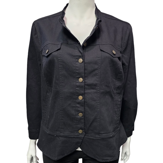 Jacket Denim By Nina Leonard  Size: 3x