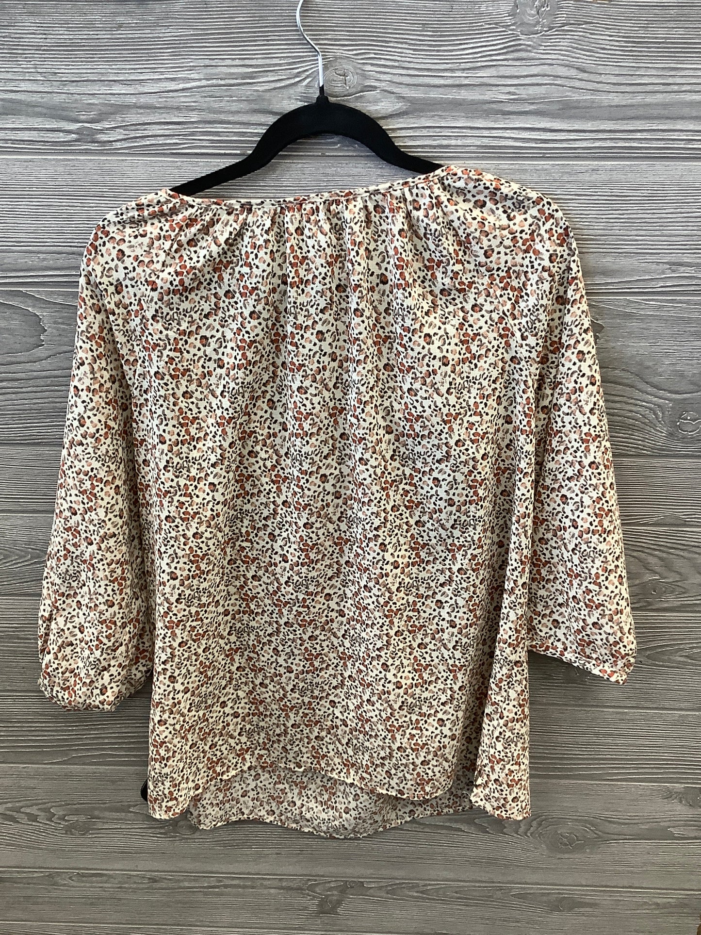 Blouse 3/4 Sleeve By Christopher And Banks  Size: L