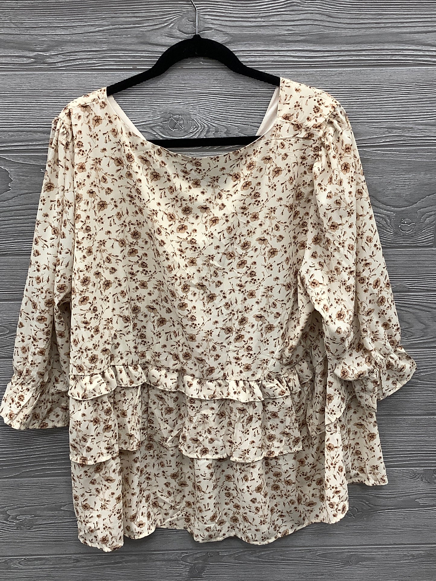 Blouse 3/4 Sleeve By Cmf  Size: 2x