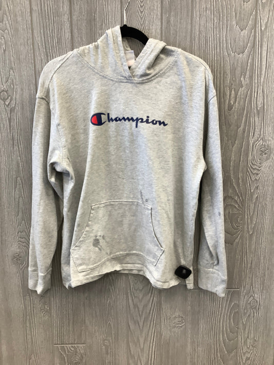 Athletic Top Long Sleeve Hoodie By Champion  Size: L